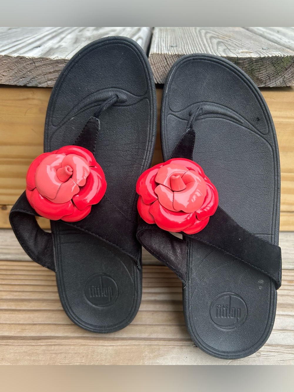 FitFlop Camellia Flower Sandals US 7